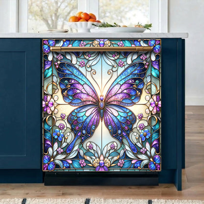 Butterfly Magnetic Dishwasher Cover Jewelwing Butterfly Garden