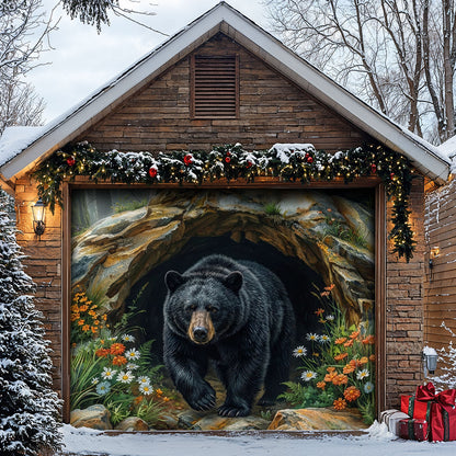 Bear Garage Door Banner Decoration - Awakening from the Den
