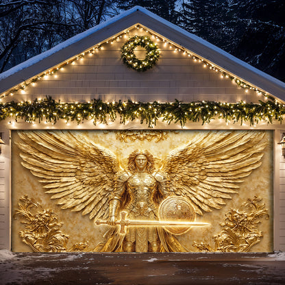 God Garage Door Banner Decoration - Archangel Michael Protect This Home