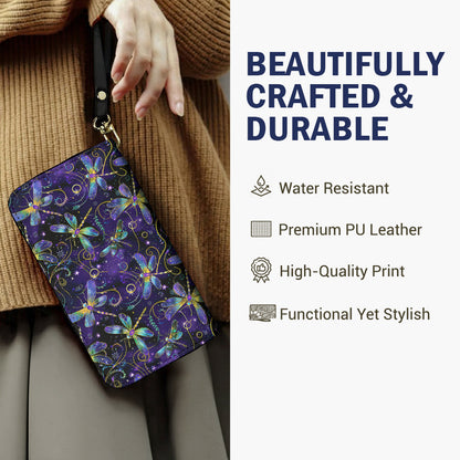 Dragonfly Leather Wallet Mystical Dragonflies