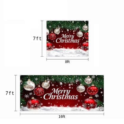 Christmas Garage Door Banner Decoration - Snowfall Wishes & Christmas Glow
