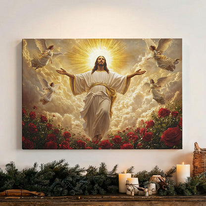 God Wooden-Framed Canvas Wall Art The Ascension of Jesus Christ