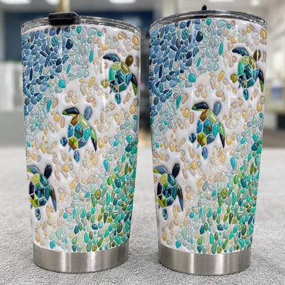 Sea Turtle 20 oz Tumbler Sea Glass Turtle