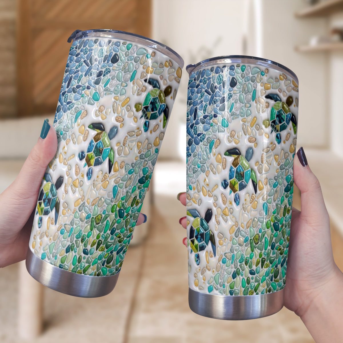 Sea Turtle 20 oz Tumbler Sea Glass Turtle