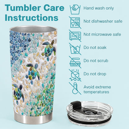 Sea Turtle 20 oz Tumbler Sea Glass Turtle