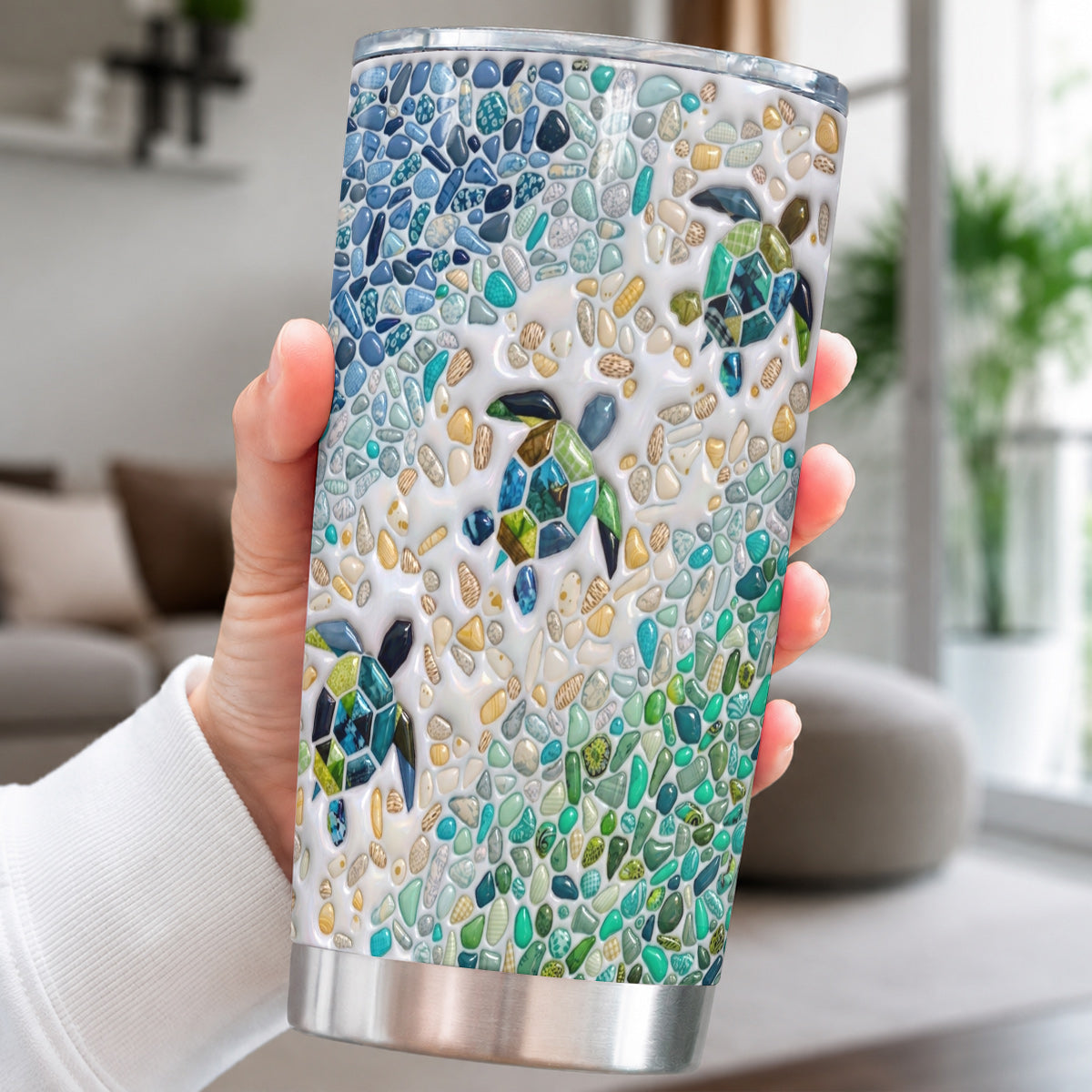 Sea Turtle 20 oz Tumbler Sea Glass Turtle