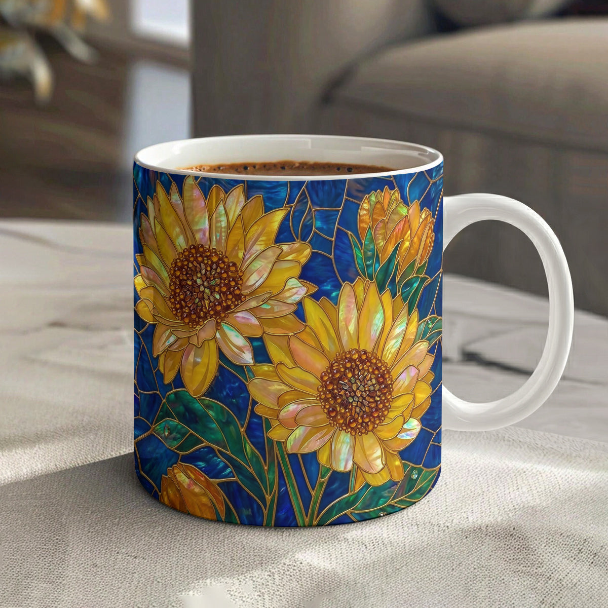 Sunflower 11 oz Mug 2D Print Golden Bloom