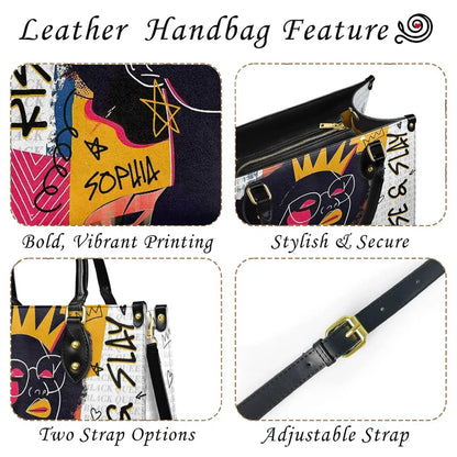 Christian Print Leather Handbag 2D Print Holy Grace Baroque