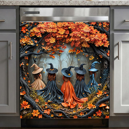 Witch Magnetic Dishwasher Cover Witches of Autumn