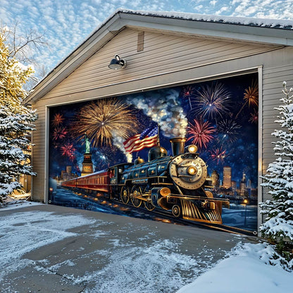 Patriotic Garage Door Banner - The Freedom Express