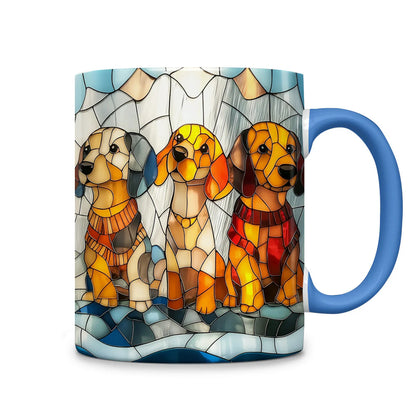 Cute Dachshunds Accent Mug