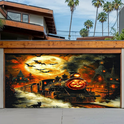 Halloween Garage Door Banner Decoration Pumpkin Express Halloween
