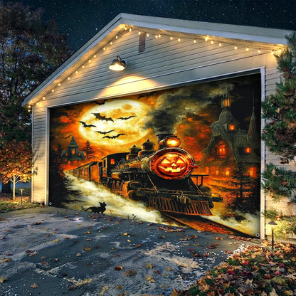 Halloween Garage Door Banner Decoration Pumpkin Express Halloween