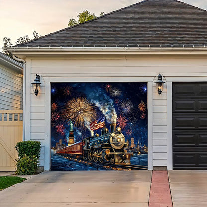 Patriotic Garage Door Banner - The Freedom Express