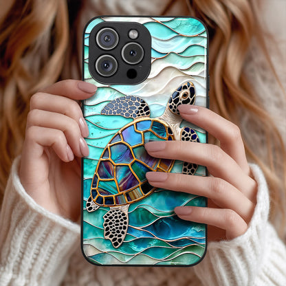 Sea Turtle Phone Case Sea Turtle In Turquoise Tides