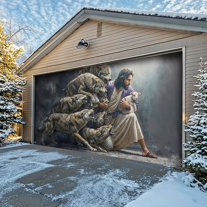 God Garage Door Banner Decoration -  The Shepherd Defender