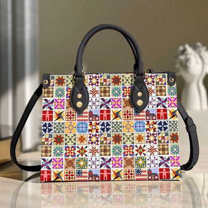 Sewing Lover Leather Handbag Quilt Blocks
