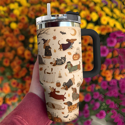 Dachshund 40 oz Tumbler Spooky Dachshund Halloween