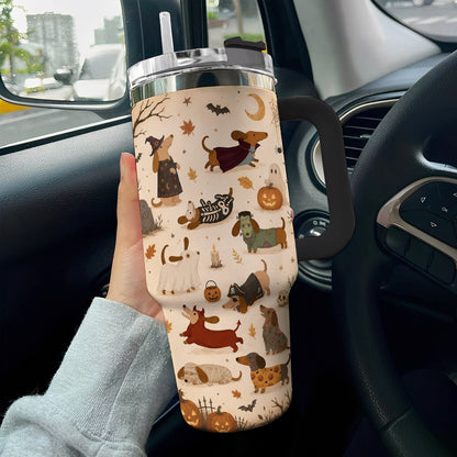 Dachshund 40 oz Tumbler Spooky Dachshund Halloween
