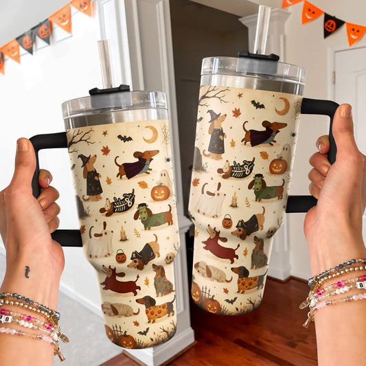 Dachshund 40 oz Tumbler Spooky Dachshund Halloween