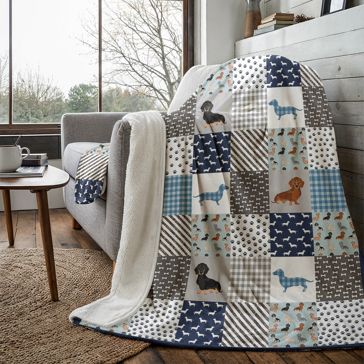 Dachshund Fleece Blanket Dachshund Delight