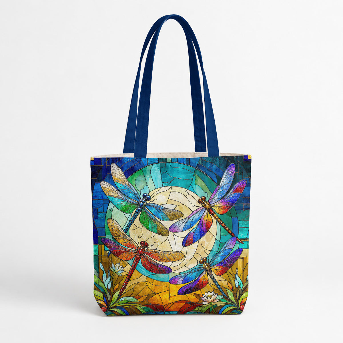 Dragonfly Canvas Tote Bag Moonlit Garden