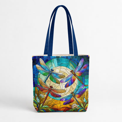 Dragonfly Canvas Tote Bag Moonlit Garden