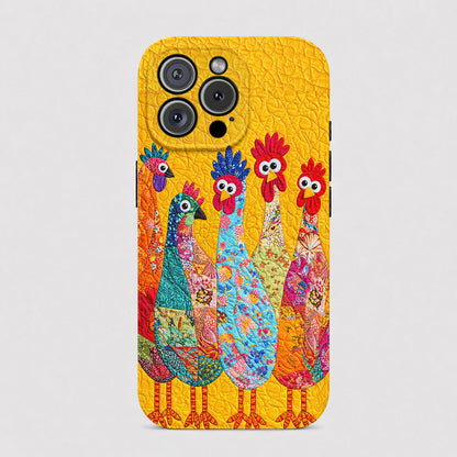 Chicken Leather Phone Case The Goofy Flock