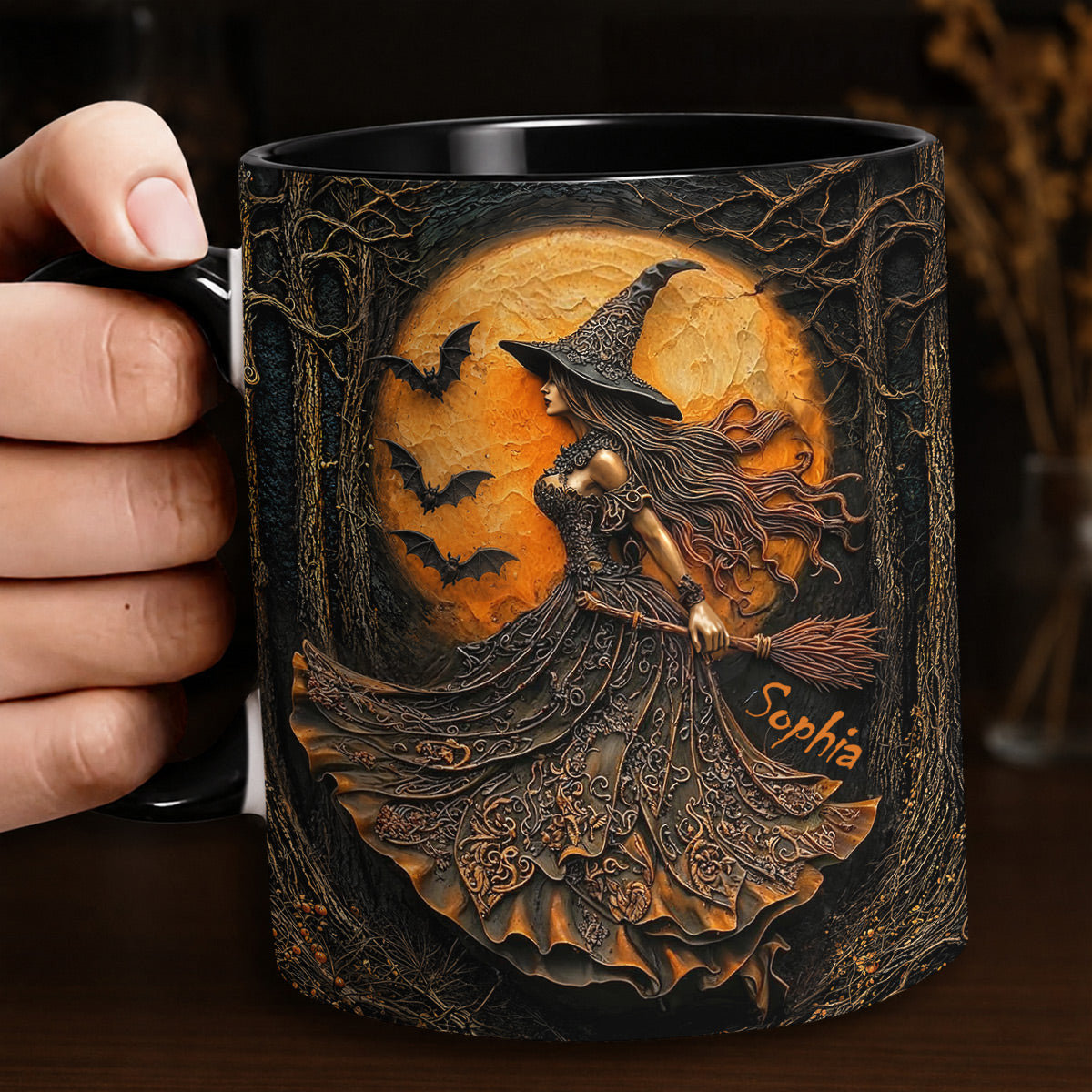 Witch of the Amber Moon Personalized Accent Mug Halloween Gift