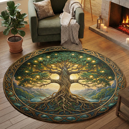 Tree Of Life Round Rug Roots of Eternity