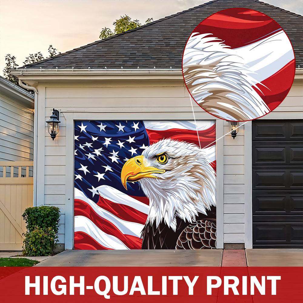 Patriotic Garage Door Banner - Eagle of Freedom The Spirit of America