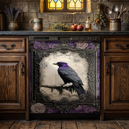 Gothic Magnetic Dishwasher Cover Violet Raven