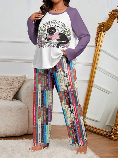 Book Lover Raglan Lounge Pajamas I Read Banned Books