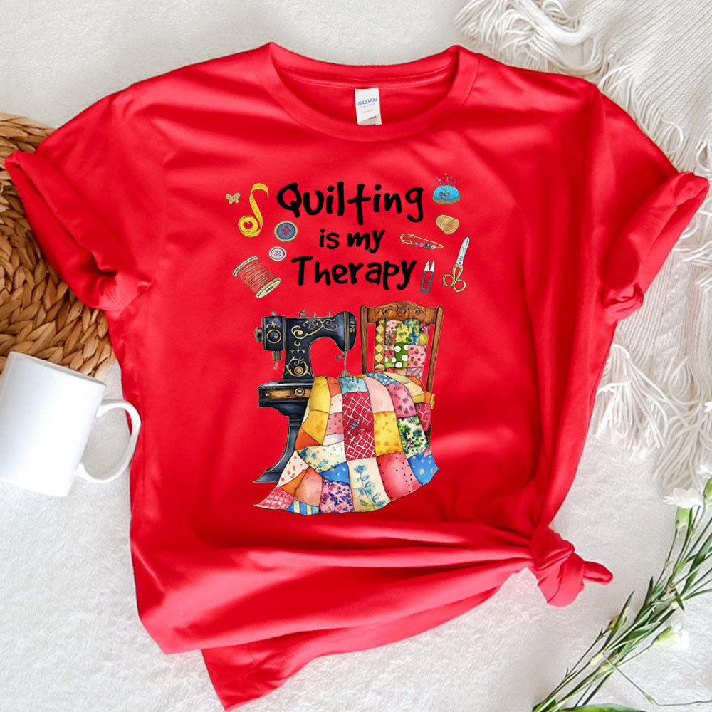 Sewing Lover Graphic Tee Quilting Is My Therapy