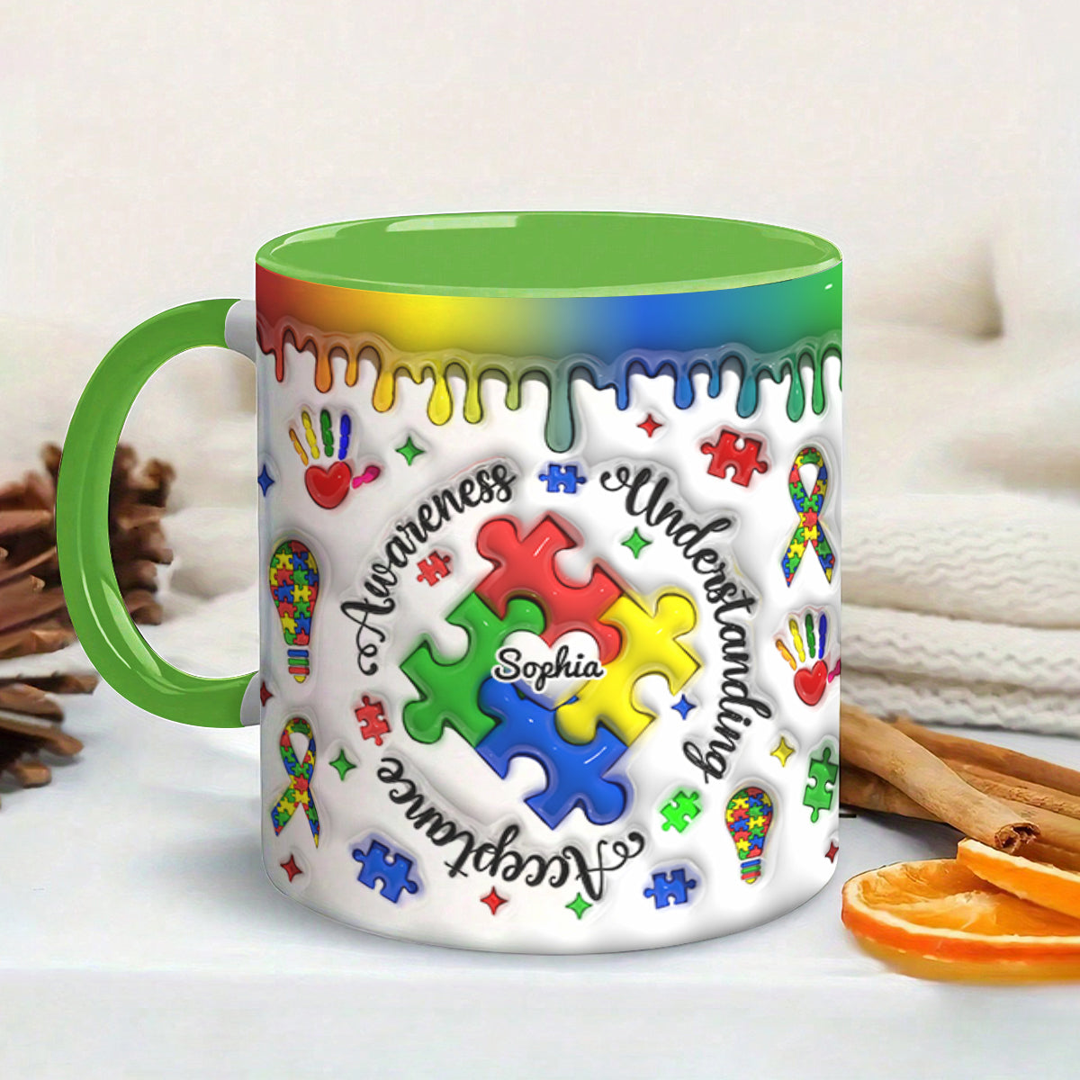 Autism Mug Personalized Awareness Understanding Acceptance