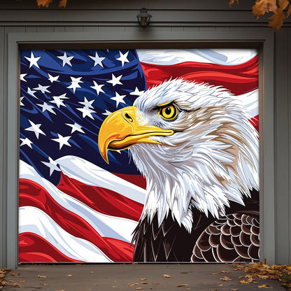 Patriotic Garage Door Banner - Eagle of Freedom The Spirit of America