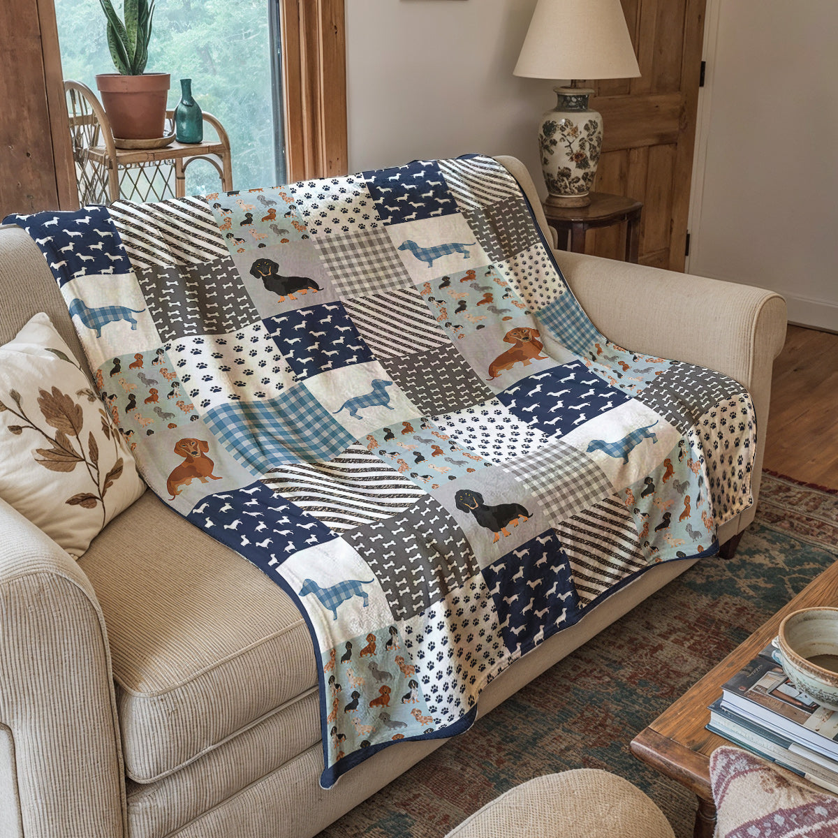 Dachshund Fleece Blanket Dachshund Delight