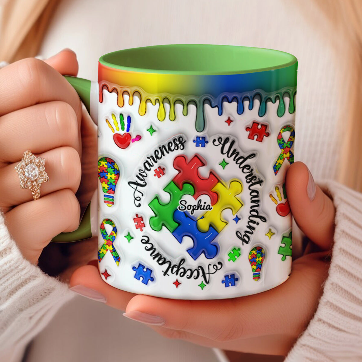 Autism Mug Personalized Awareness Understanding Acceptance