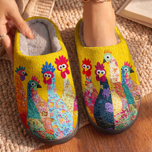 Chicken Fleece Lined Slippers The Goofy Flock