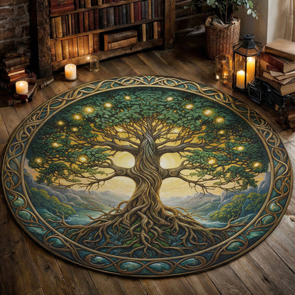 Tree Of Life Round Rug Roots of Eternity