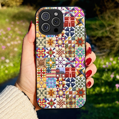 Sewing Lover Phone Case Quilt Blocks