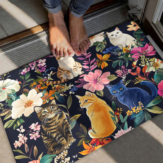 Cat Doormat Floor Mat Runner Rug Moonlit Garden Whiskers