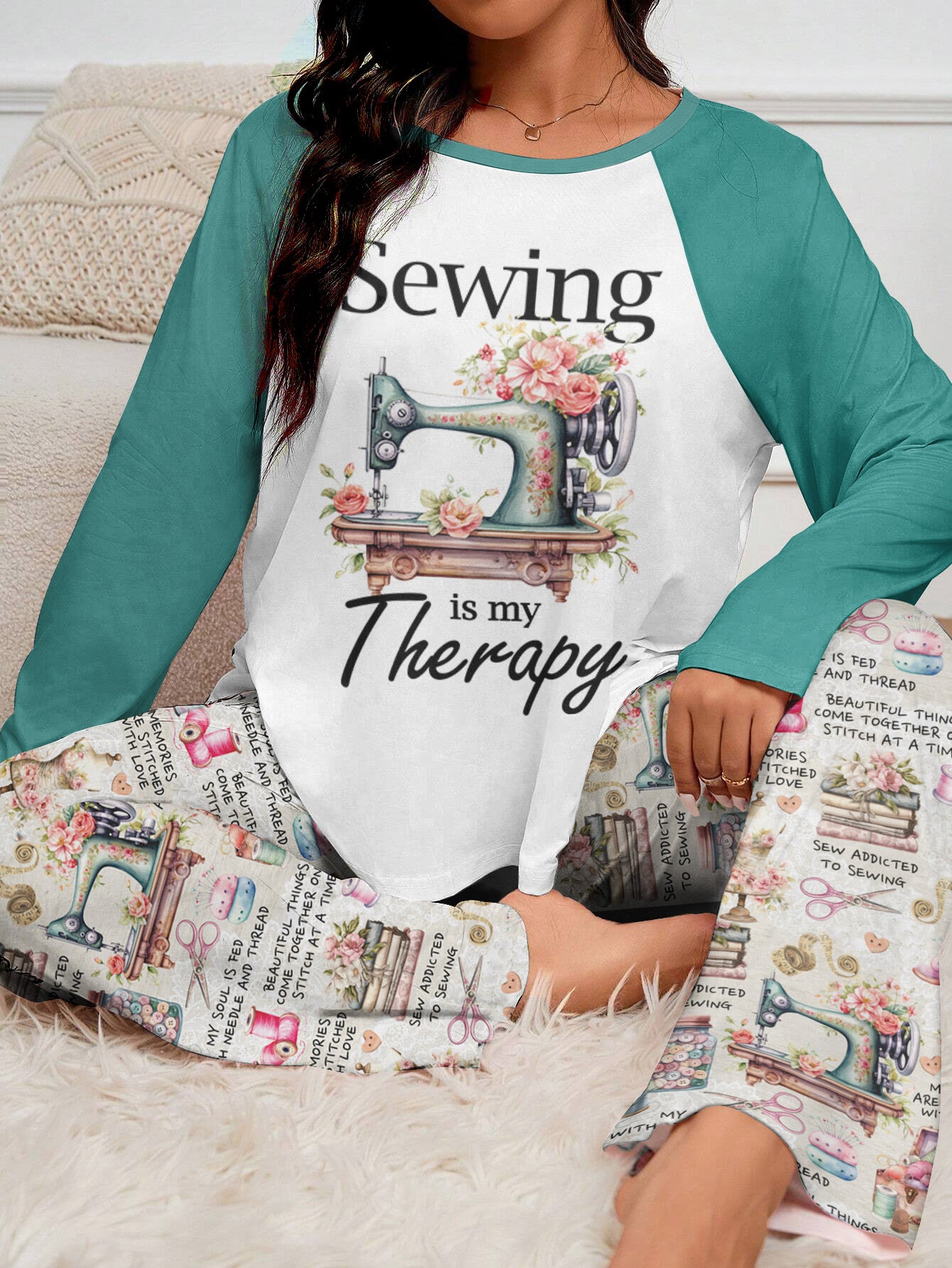 Sewing Lover Raglan Lounge Pajamas Sewing Is My Therapy