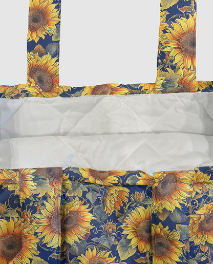 Sunflower Quilted Tote Bag Gorgeous Flowers
