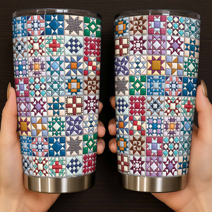 Sewing Lover 20 oz Tumbler Traditional Quilt Blocks