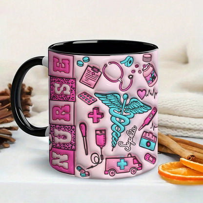 Nurse Accent Mug Personalized Scrubs Sipper 11Oz