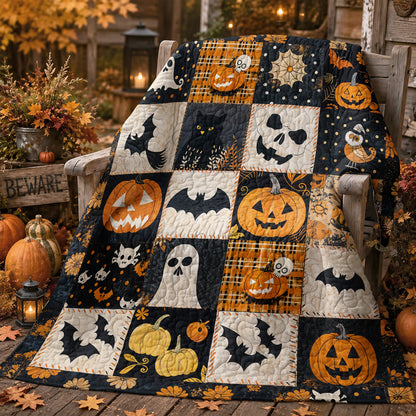 Halloween Quilted Blanket Spooky Patchworks