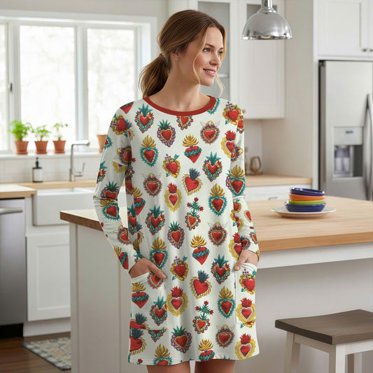 God Long Sleeve Tunic Sacred Hearts