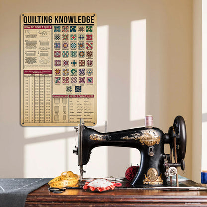 Sewing Lover 2D Metal Sign Quilting Knowledge