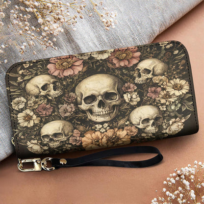 Gothic Skull Leather Wallet Garden of Skulls